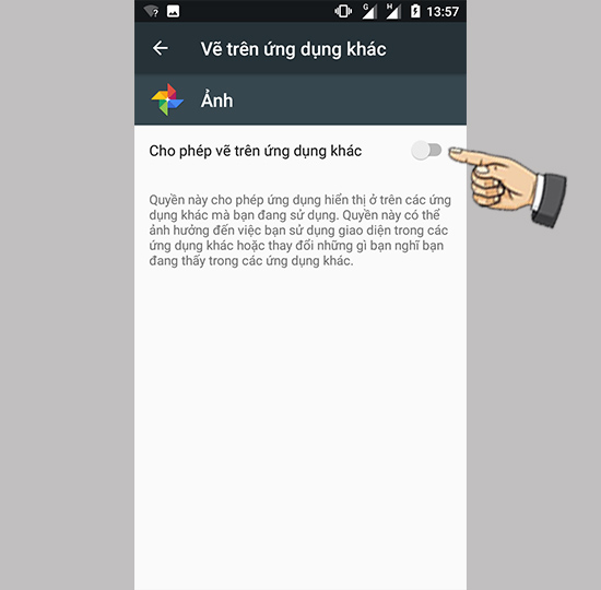 Tắt tính năng